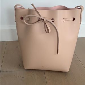 Mansur Gavriel dusty pink mini bucket bag